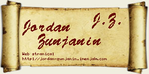 Jordan Žunjanin vizit kartica
